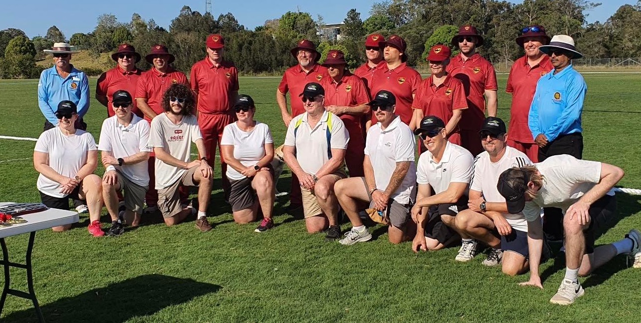 Above is a group photo of participants who played in the Mayor’s XI match held in September 2021. Mayor’s players are in white, the BATS players are in Maroon and Umpires in Blue.