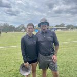 Photo of Cr Mark Booth and daughter Cleo, members of the Mayor's XI team